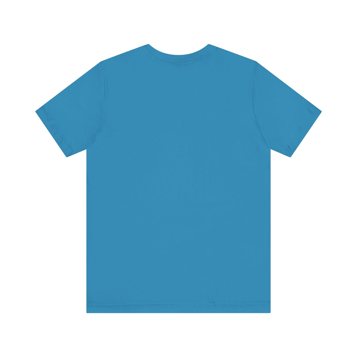 Romania flag T-shirt by Printify featuring a minimal waving tricolor design, made of soft fabric, displayed on a plain background.