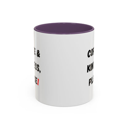 Coffee & Kindness Mug - Inspirational Coffee Cup, Gift for Friends, Office Decor, Encouragement, Morning Motivation