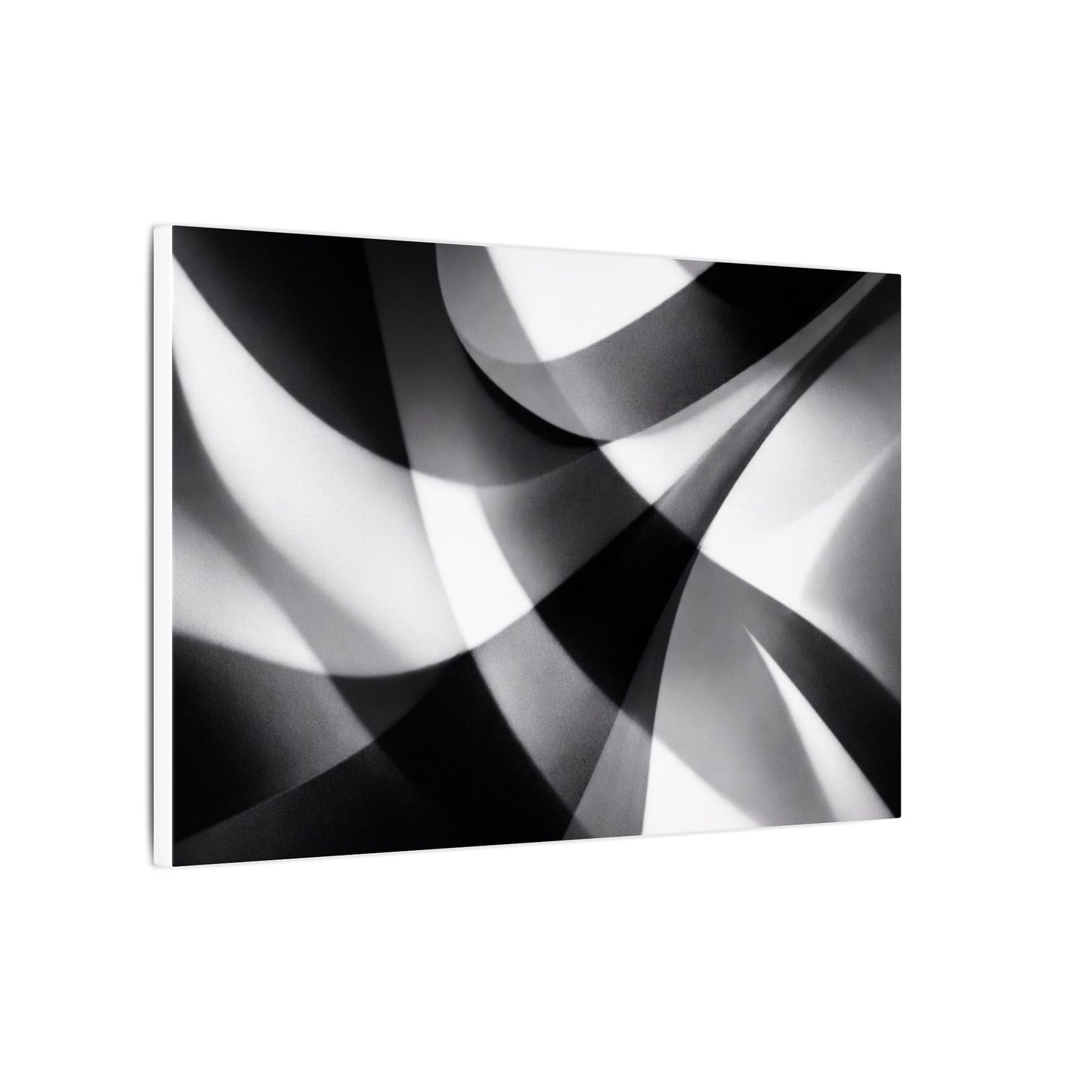 Abstract Black and White Swirl Matte Canvas