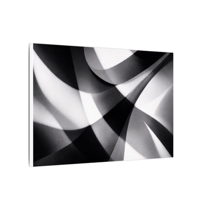 Abstract Black and White Swirl Matte Canvas