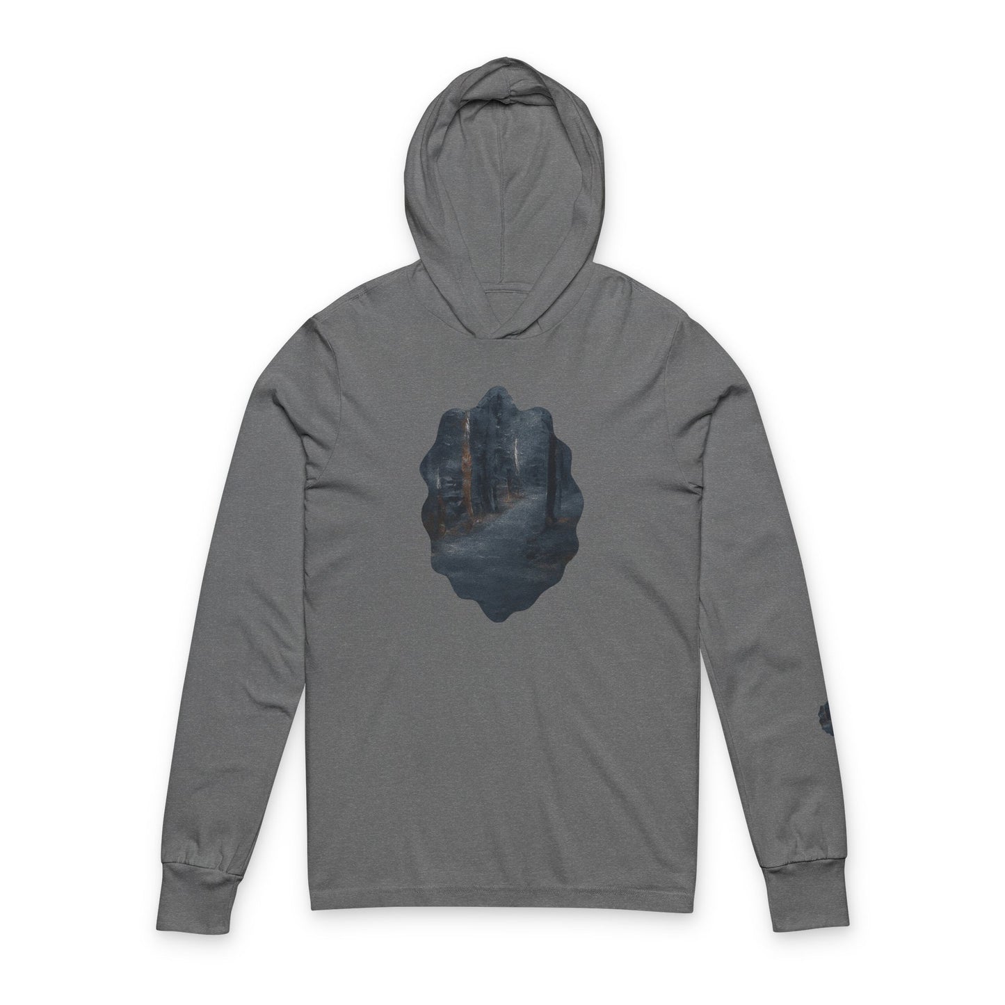 Unisex Hooded Long Sleeve Tee with Dreamy Forest Design | Cozy Casual Wear, Perfect for Camping, Hiking, Gift for Nature Lovers - TRV