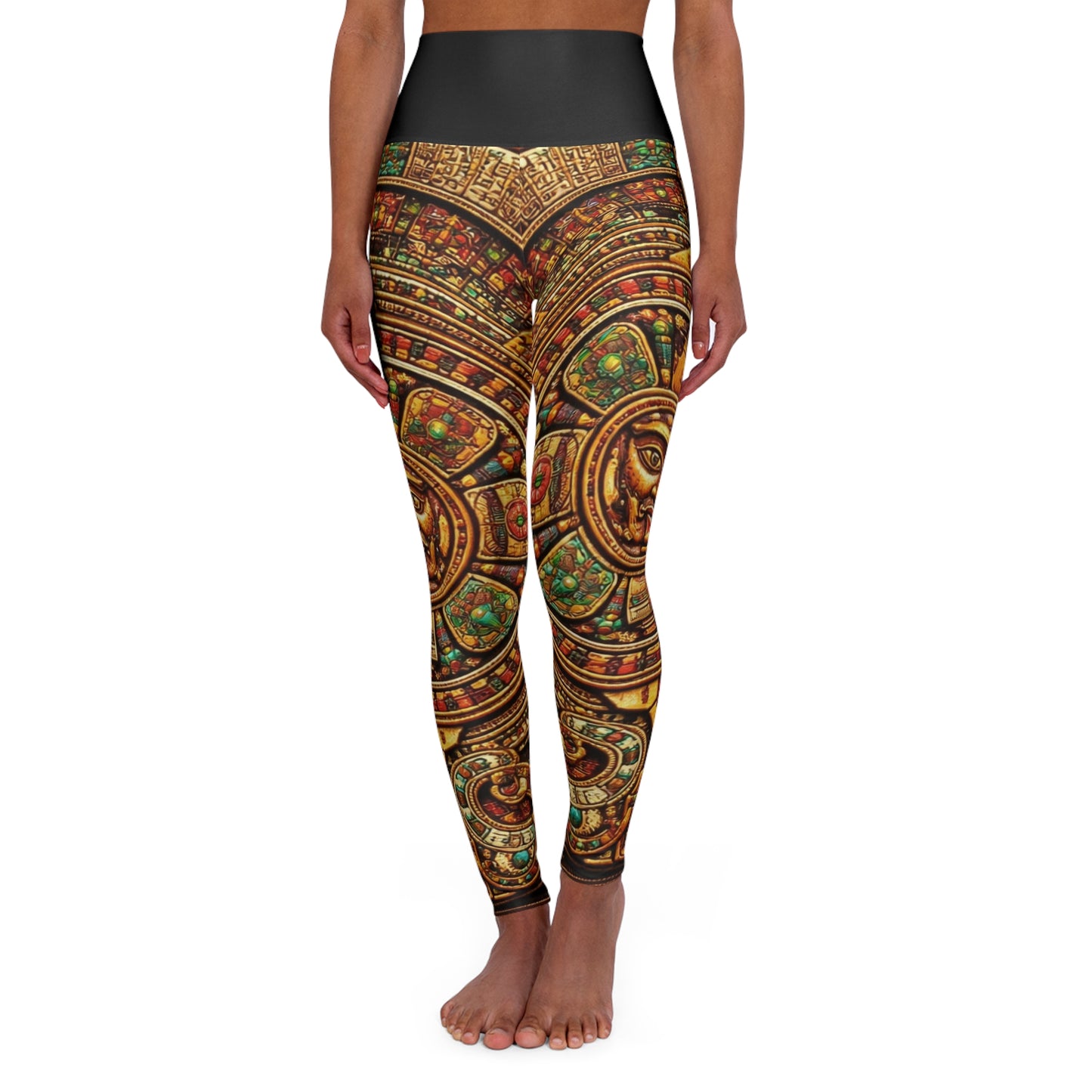 Ornate Mandala Pattern High Waisted Leggings | Boho Yoga Leggings