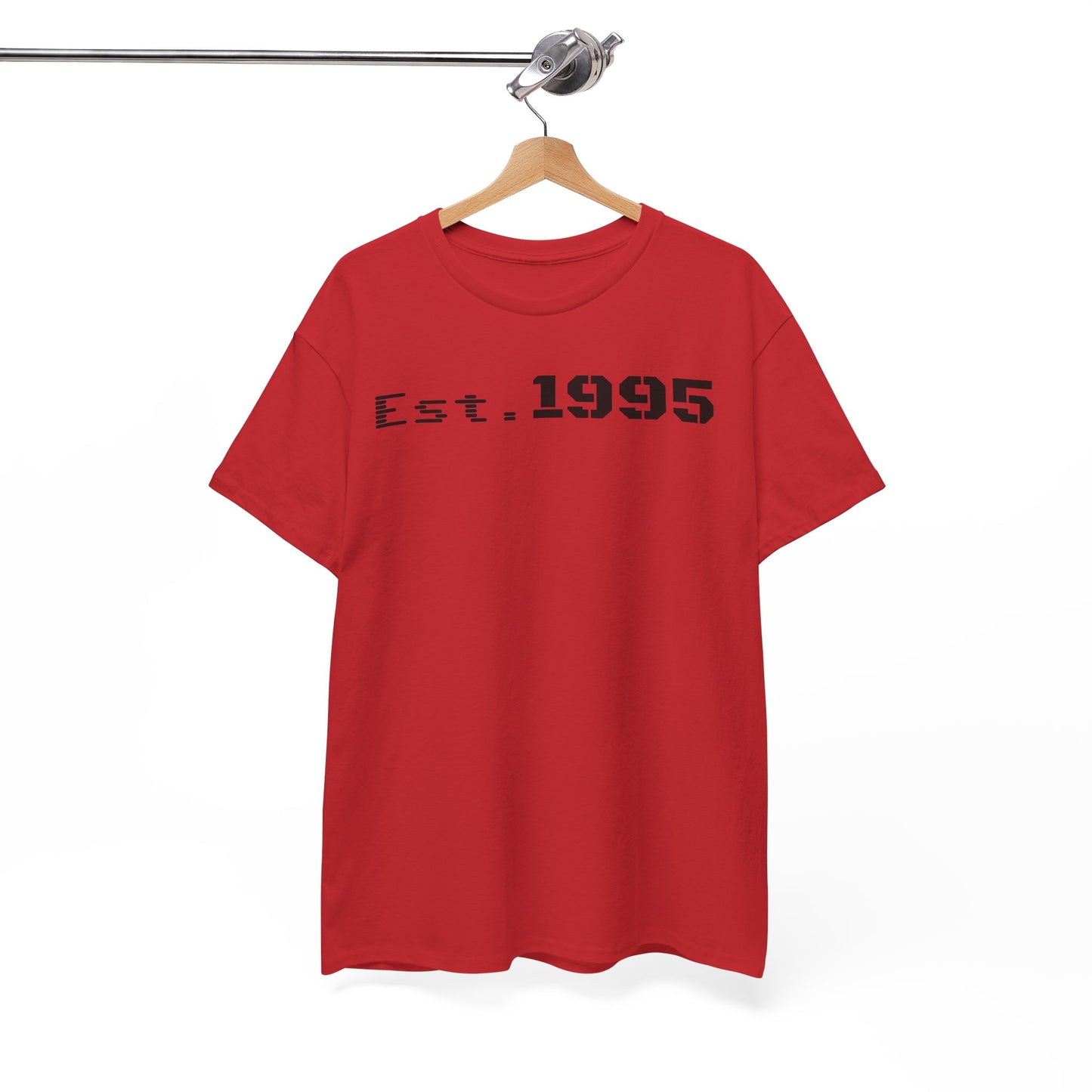 Unisex Heavy Cotton Tee - Est. 1995, Vintage Birthday Gift, Customizable Tee, Retro Unisex Shirt, Casual Everyday Wear