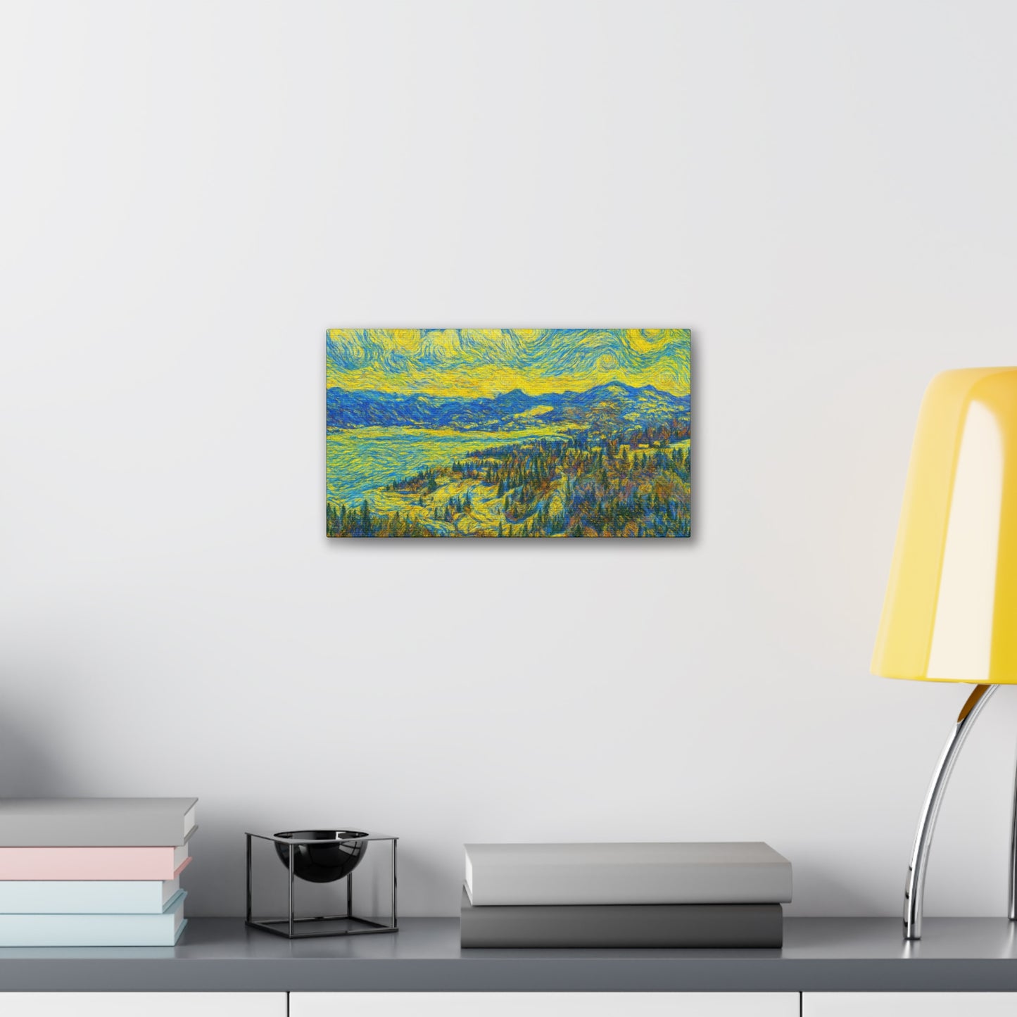 Vibrant Canvas Art, Framed Wall Decor, Modern Home Decor, Landscape Painting, Gift for Art Lovers, Art for Living Room