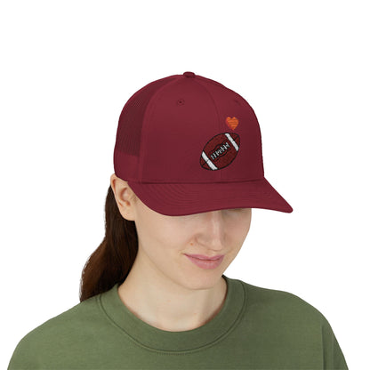 Football Love Snapback Trucker Cap, Sports Hat, Gift for Sports Fans, Casual Wear, Outdoor Activities - TRV