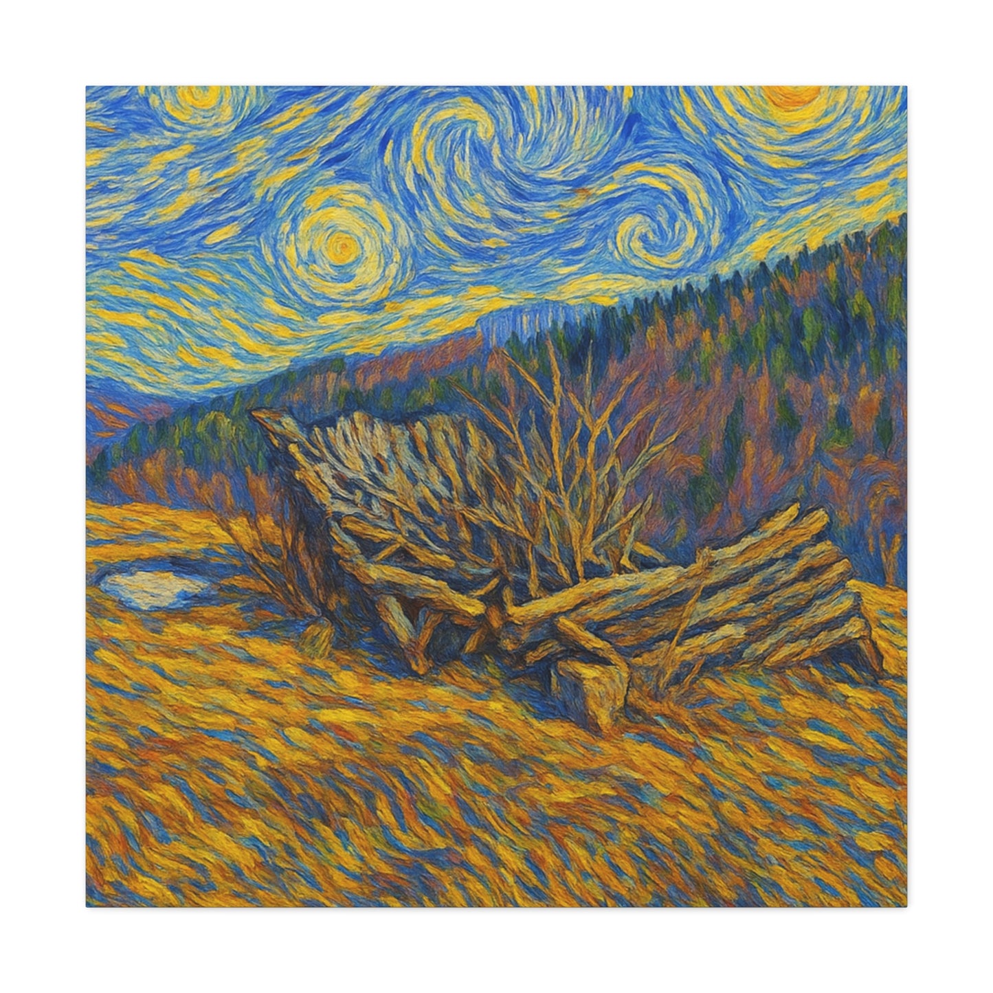 Artistic Van Gogh Style Canvas Wall Art, Nature Inspired Decor, Home Aesthetic, Gift for Art Lovers, Gallery Wall Piece, Living Room Decor, [...] - TRV