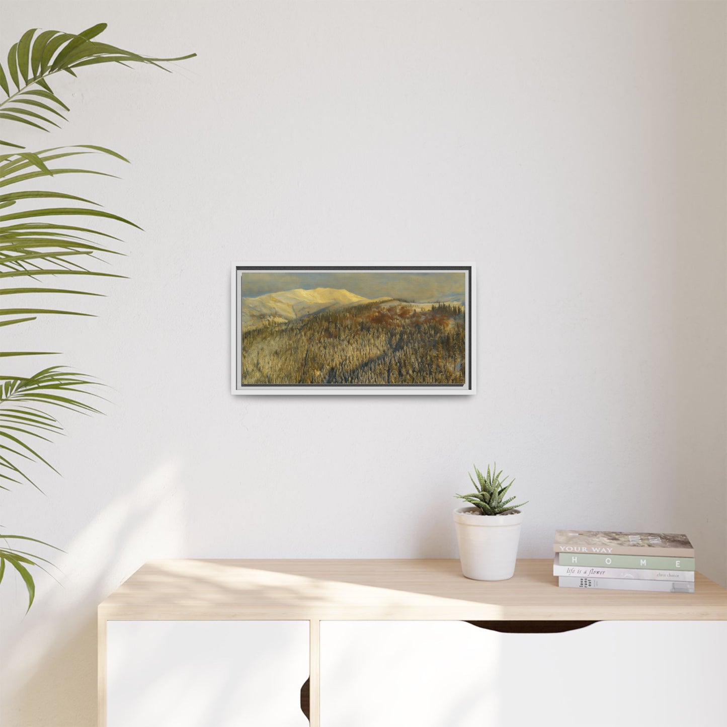 Framed Mountain Canvas Art, Perfect for Home Decor, Nature Wall Art, Gift for Nature Lovers, Cozy Atmosphere - TRV
