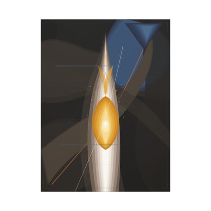 Abstract Geometric Flame Canvas | Matte Stretched Canvas 1.25"