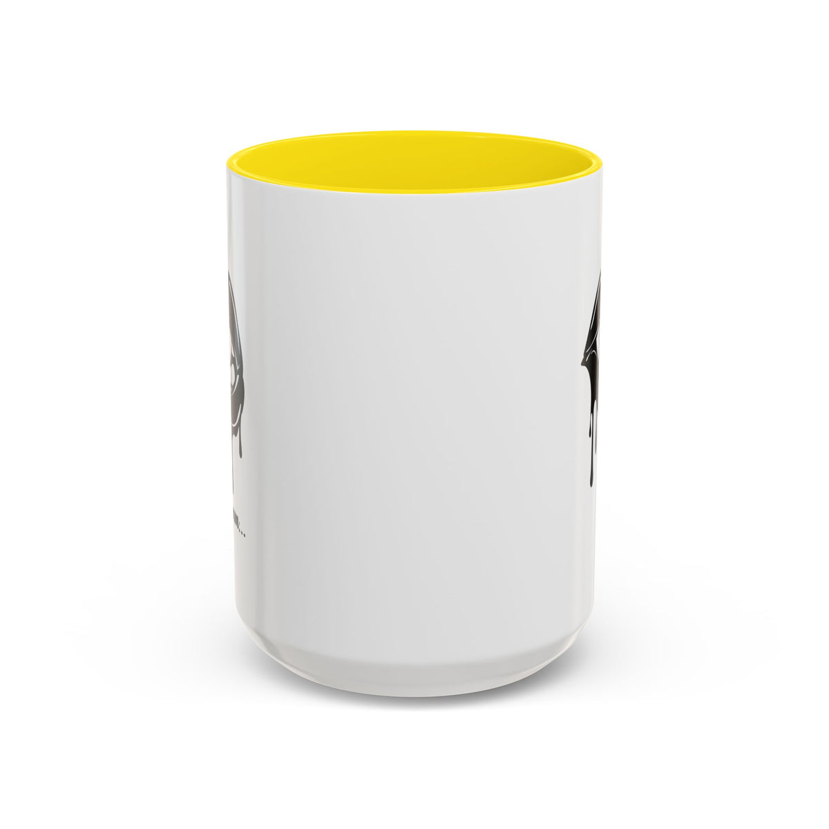 Black Dripping Lips Accent coffee mug with Bite graphic, available in 11oz or 15oz, by Printify, featuring bold, artistic design.