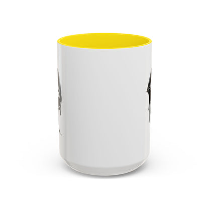 Black Dripping Lips Accent coffee mug with Bite graphic, available in 11oz or 15oz, by Printify, featuring bold, artistic design.
