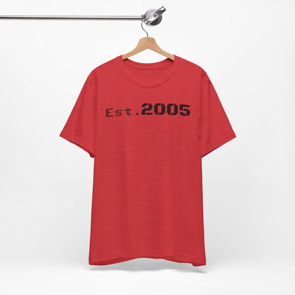 Est. 2005 Unisex Tee, Vintage T-Shirt, Custom Year Shirt, Birthday Gift, Casual Wear