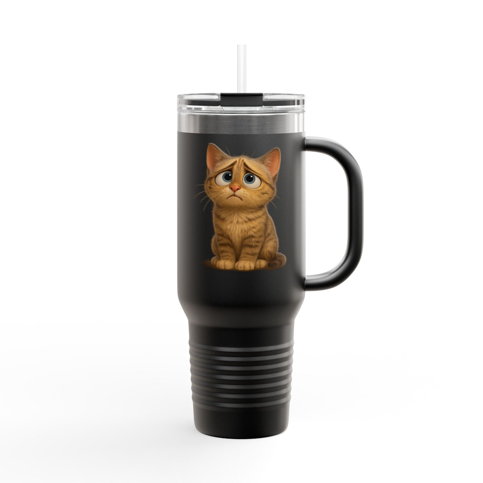 Cute Cat Insulated Travel Mug, 40oz - Perfect for Pet Lovers, Gifts for Cat Owners, Travel Accessories, Cute Drinkware, Animal Lovers - TRV