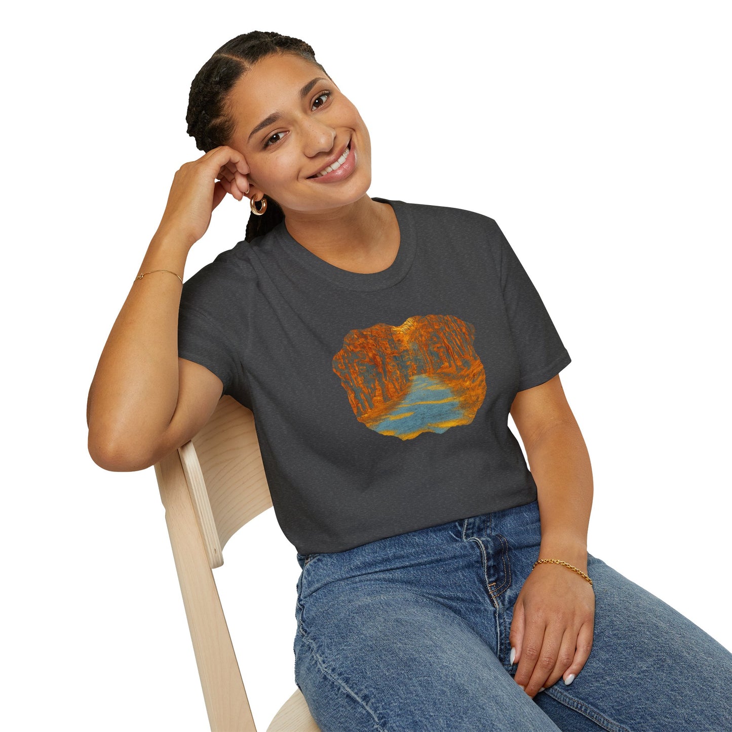 Autumn Pathway Unisex Softstyle T-Shirt, Cozy Fall Shirt, Nature Lover Tee, Scenic Route Top, Gift for Hikers, Casual Wear, Outdoor [...]