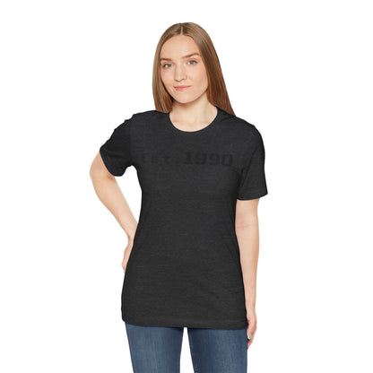 Unisex Est. 1990 Nostalgic Jersey Tee - Perfect Gift, Vintage Style, Retro Fashion, Birthday Celebration, Casual Wear - TRV