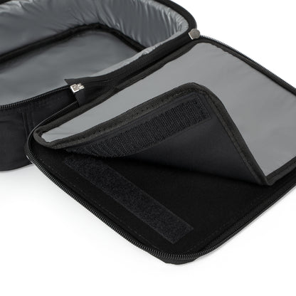 Insulated camo lunch bag by Printify with carry handle, perfect for school, work, and travel.