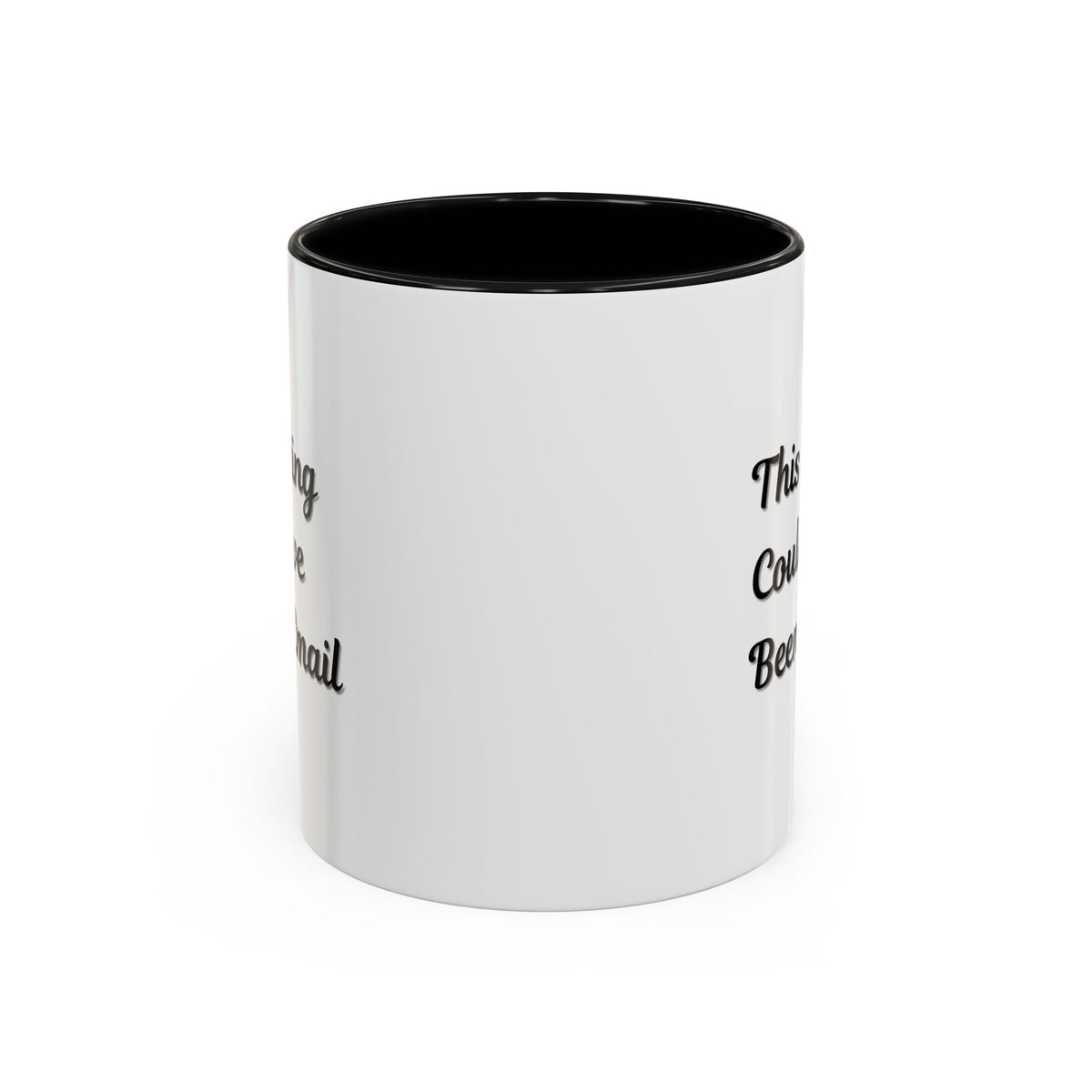 Funny office coffee mug with "This Meeting Could Have Been An Email" print, ceramic mug from Printify, ideal for desk use.