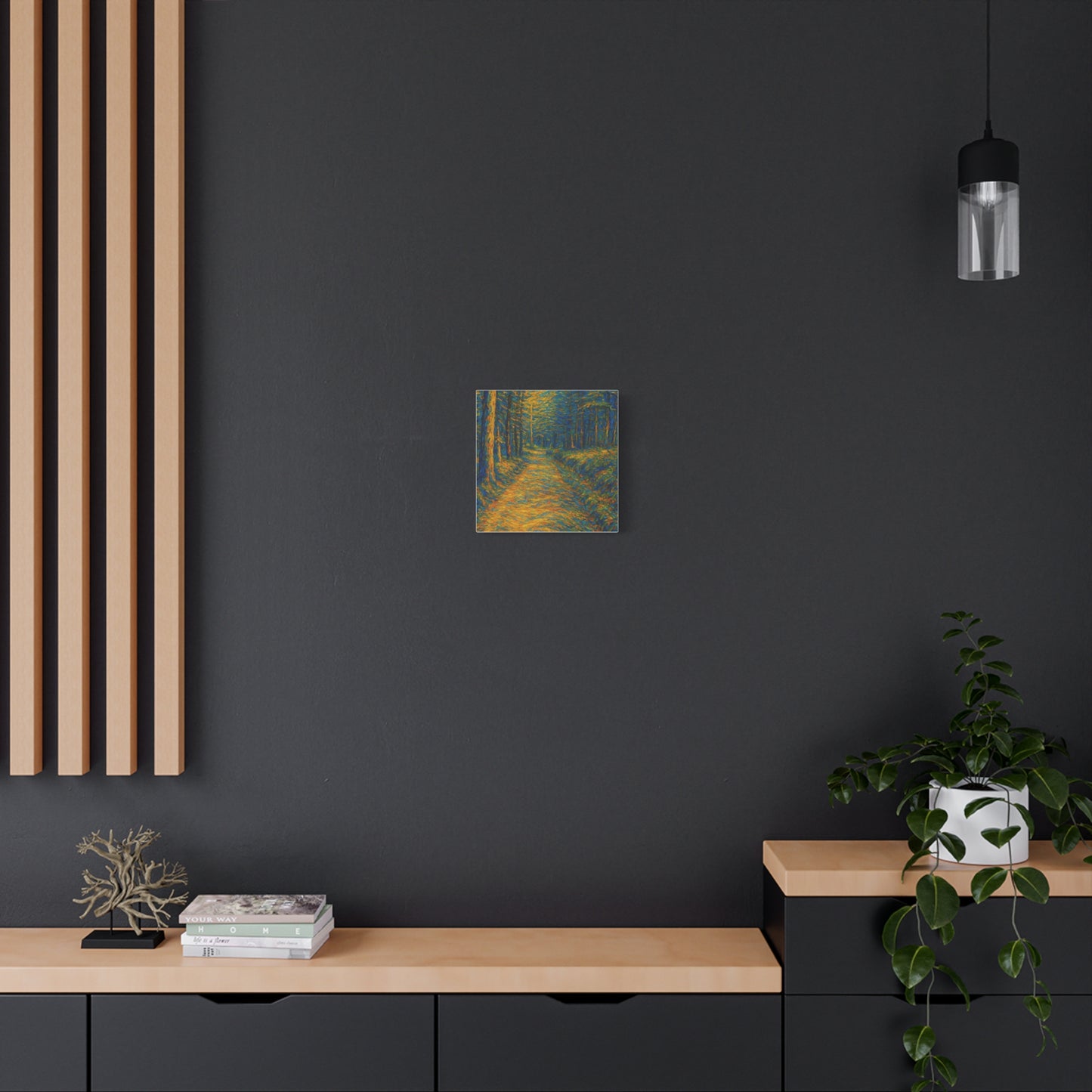 Van Gogh Style Forest Canvas Art | Nature Wall Decor, Home Office Accent, Gift for Nature Lovers, Gallery Wrapped, Living Room Wall Art - TRV