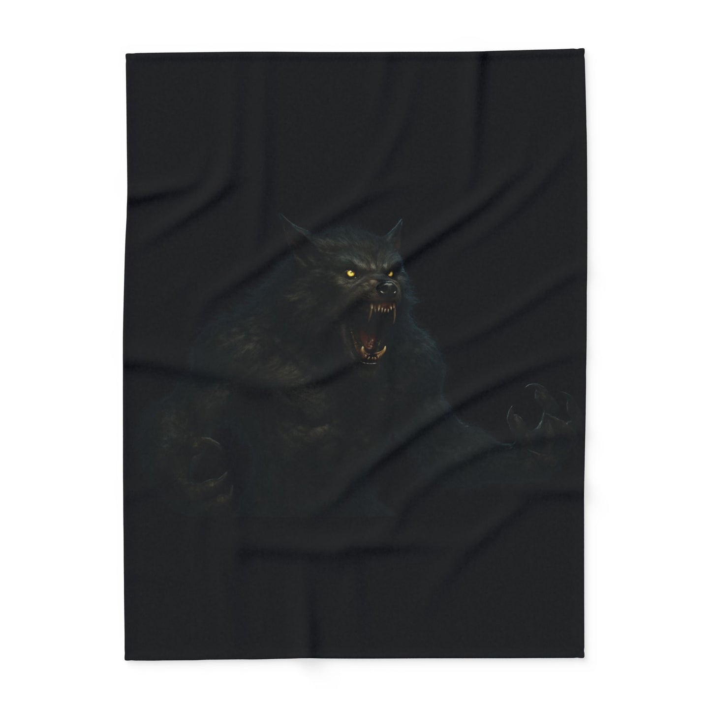 Fierce Werewolf Arctic Fleece Blanket, Cozy Blanket for Horror Lovers, Gifts for Halloween, Warm Throw for Movie Night