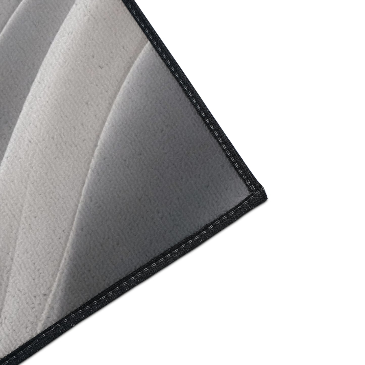 Abstract Gray Wave Floor Mat | Modern Entryway Rug, Non-Slip