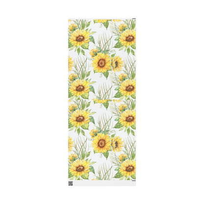 Sunflower Wrapping Paper Roll — Floral Gift Wrap for Birthdays, Mother's Day & Spring Celebrations
