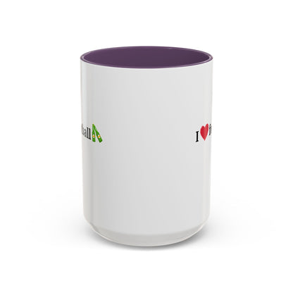 I Love Football Accent Coffee Mug, Perfect Gift for Sports Lovers, Football Enthusiasts, Unique Mug for Game Days, Home or Office Decor - TRV
