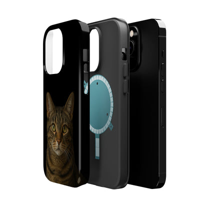 Magnetic Impact-Resistant Phone Case — Realistic Tabby Cat Portrait