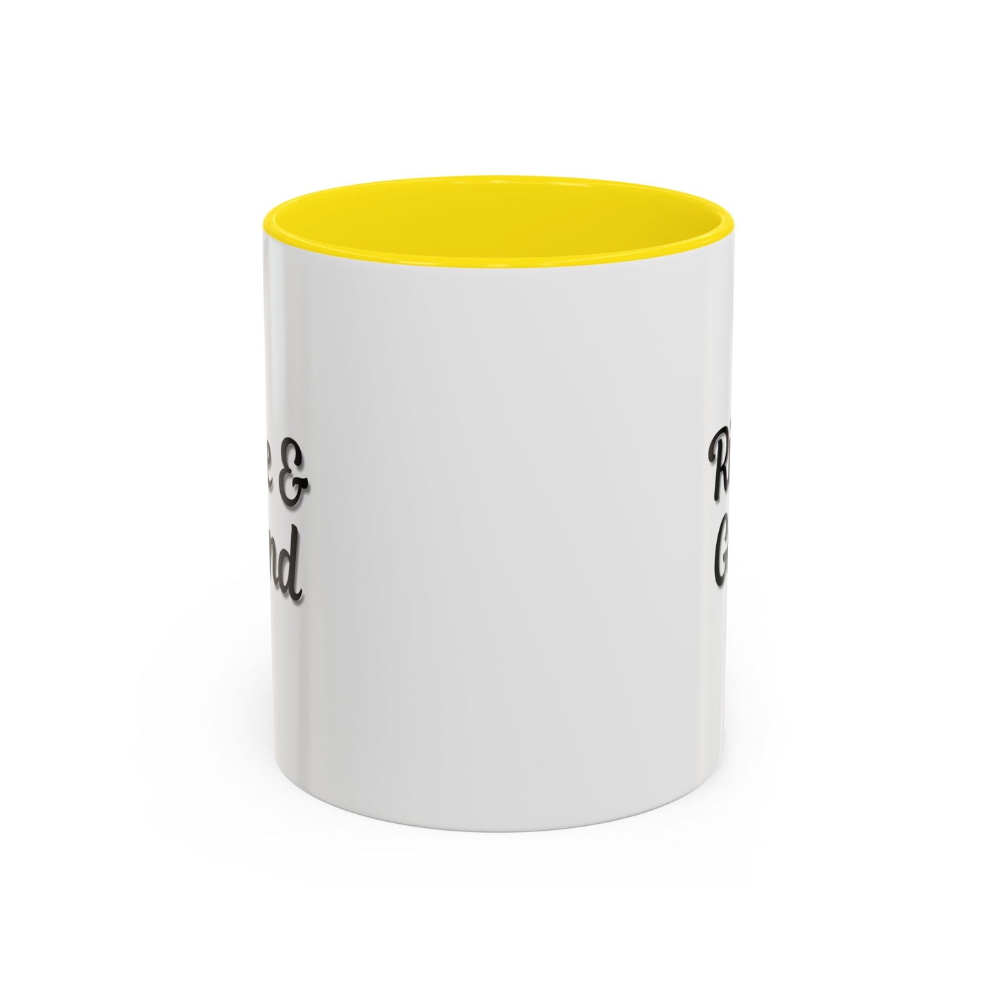 Motivational Rise & Grind Coffee Mug, Black Accent Mug, Daily Inspiration, Gift for Coffee Lovers, 11oz 15oz Ceramic Cup