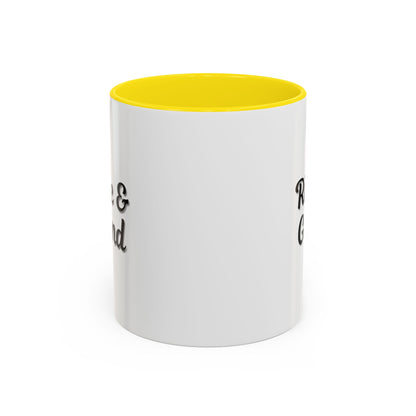 Motivational Rise & Grind Coffee Mug, Black Accent Mug, Daily Inspiration, Gift for Coffee Lovers, 11oz 15oz Ceramic Cup