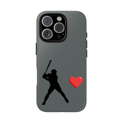 Printify Baseball Love phone case featuring sports-themed design, durable protective cover for sports lovers and Father's Day gift.