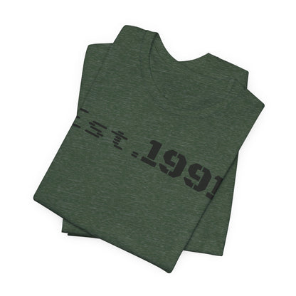 Unisex Vintage Est. 1991 Tee - Perfect Gift for Birthdays, Anniversaries, Throwback Fashion, Casual Wear, Milestone Celebrations