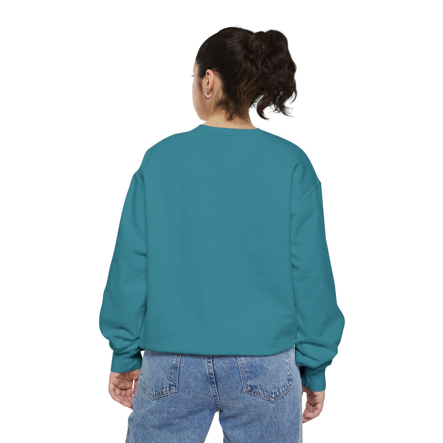 Patriotic Unisex Garment-Dyed Sweatshirt with Vintage American Flag, Cozy Fall Outfit, Statement Sweater, Gift for Veterans, Casual Fashion - TRV