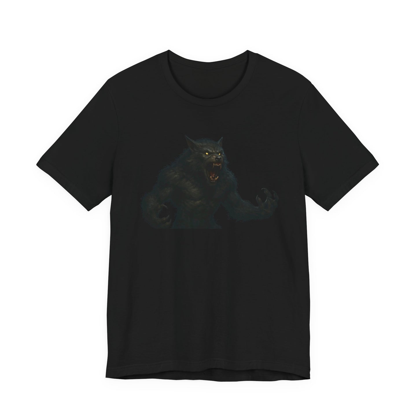 Werewolf Graphic Tee - Unisex Jersey Short Sleeve Shirt, Gift for Halloween, Casual Outfit, Animal Apparel, Unique T-Shirt
