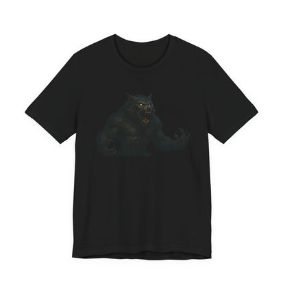 Werewolf Graphic Tee - Unisex Jersey Short Sleeve Shirt, Gift for Halloween, Casual Outfit, Animal Apparel, Unique T-Shirt