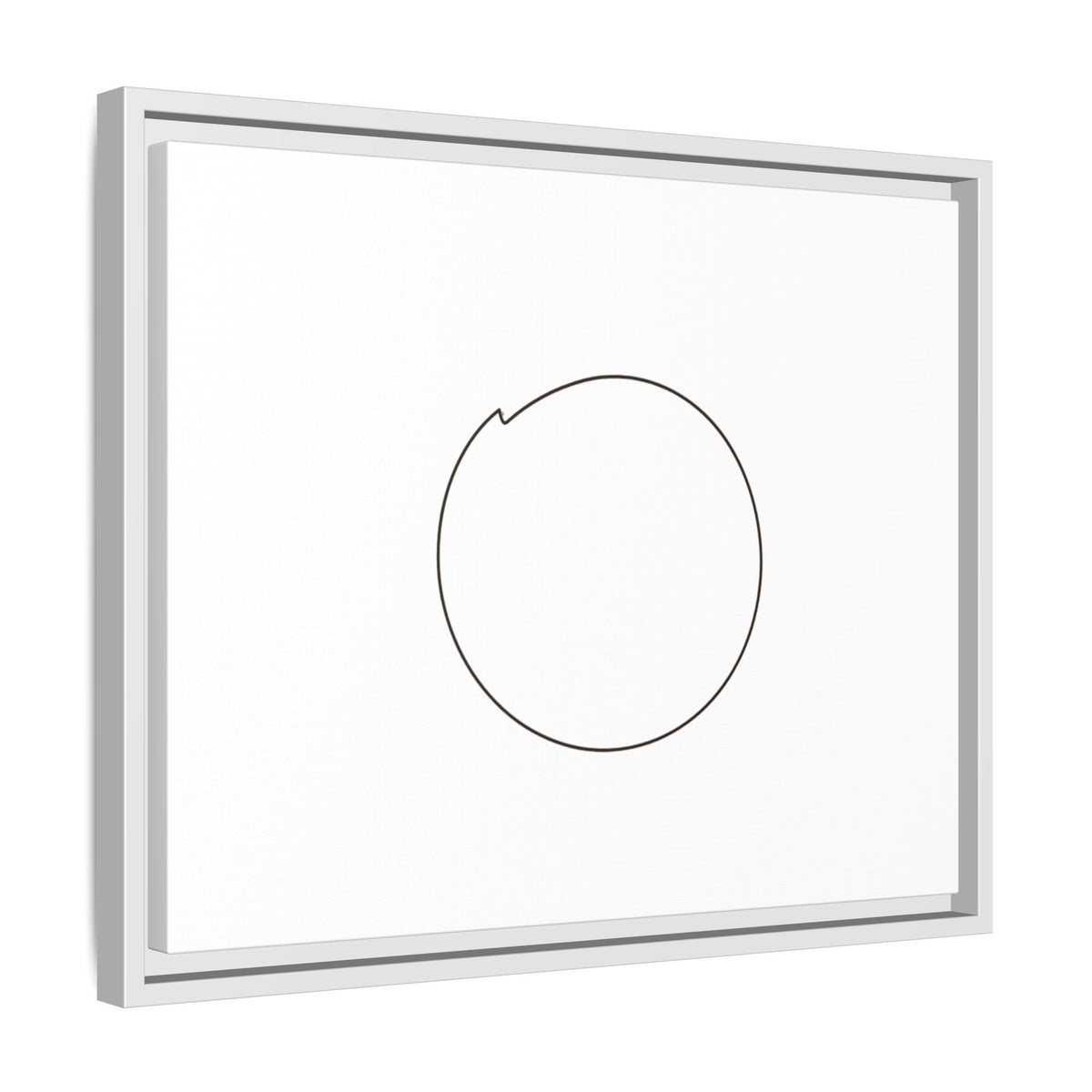 Framed matte canvas wall art featuring a minimal circular line design, by Printify, suitable for modern home decor.