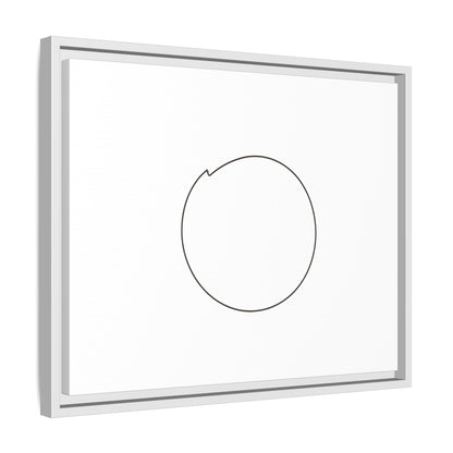 Framed matte canvas wall art featuring a minimal circular line design, by Printify, suitable for modern home decor.