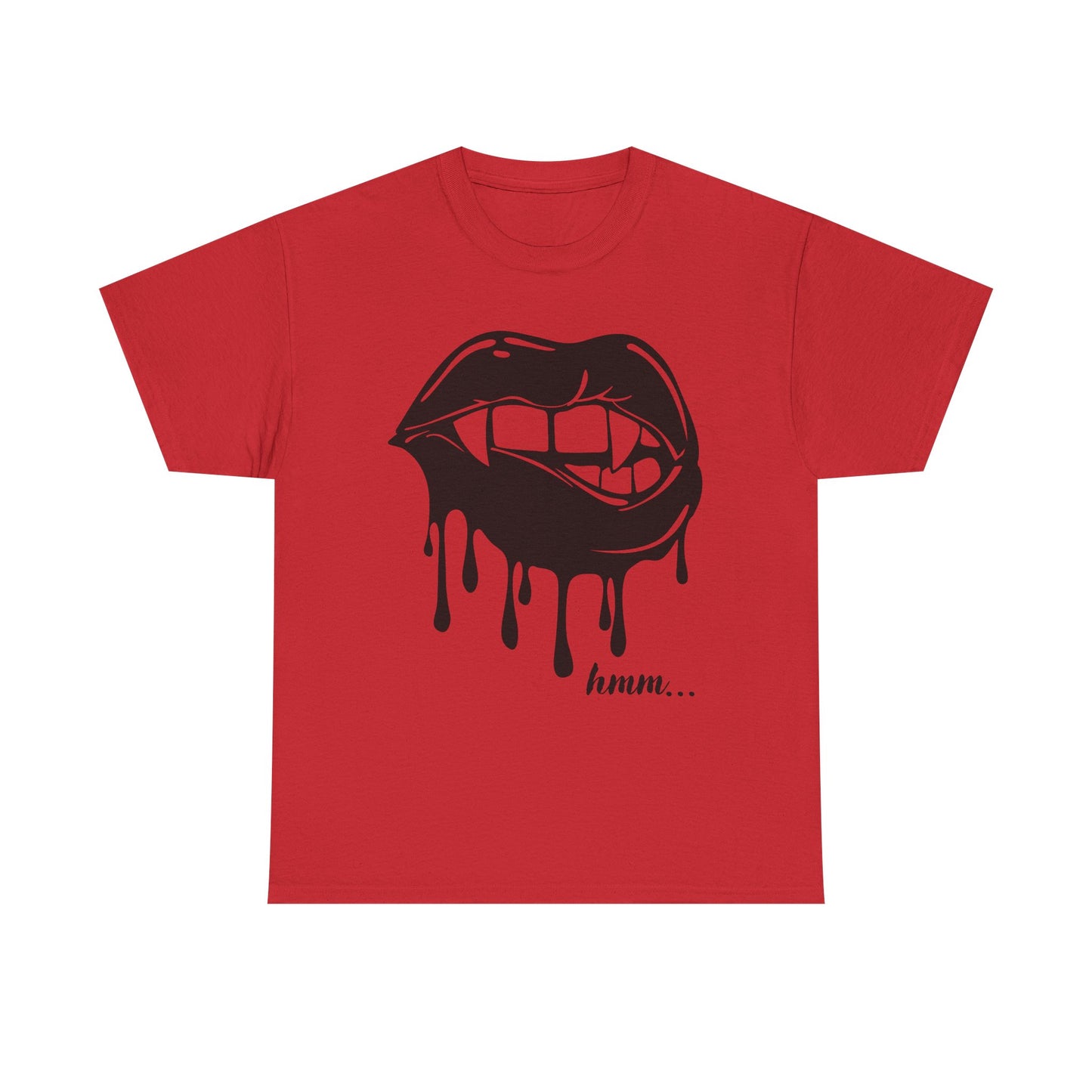 Edgy Graphic Tee - Dripping Lips Design - Unisex Heavy Cotton Tee