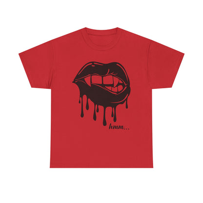 Edgy Graphic Tee - Dripping Lips Design - Unisex Heavy Cotton Tee