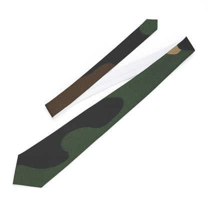 Camo Pattern Necktie — Men's Green Camouflage Tie for Casual & Military-Inspired Style