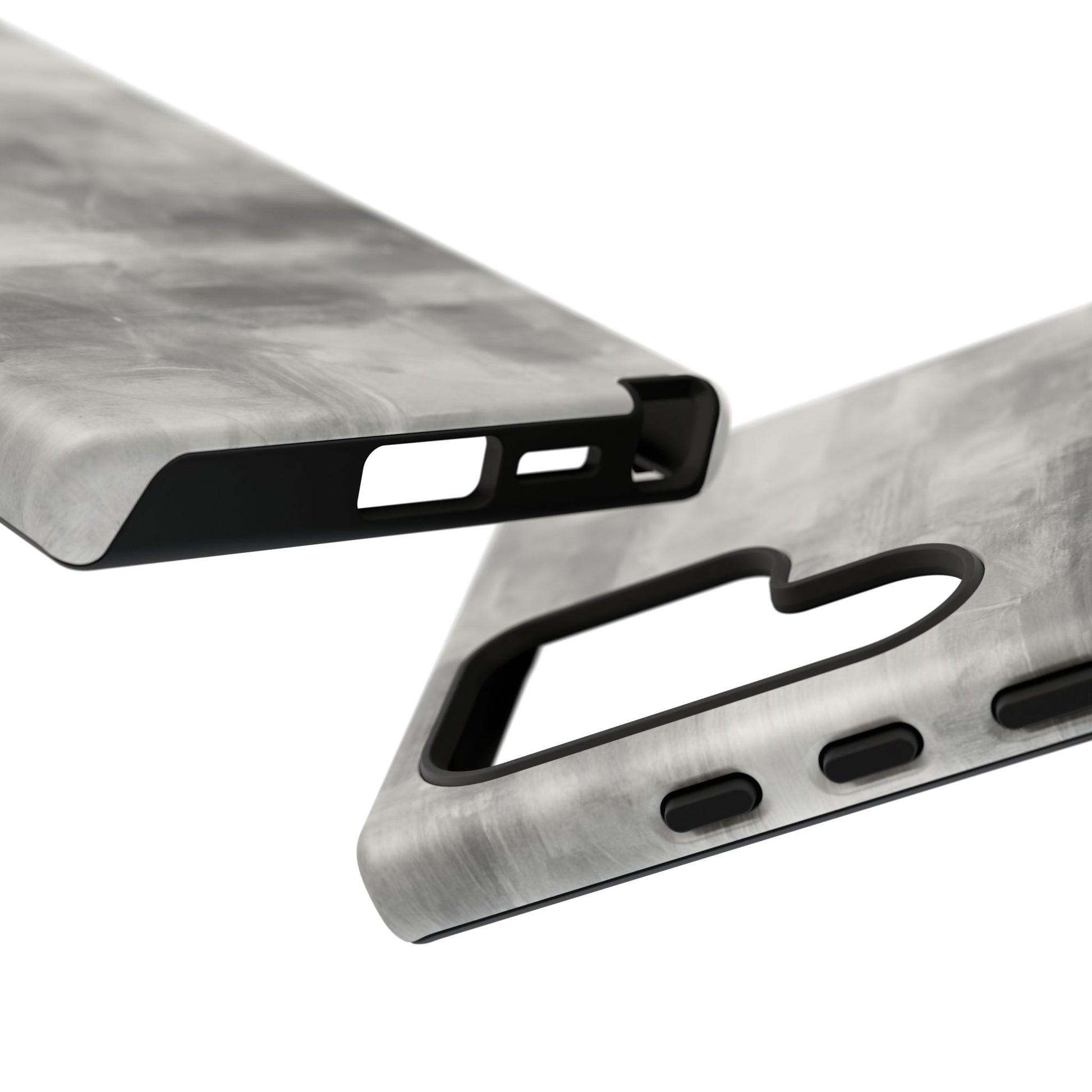 Abstract gray grid phone case for iPhone, tough protective cover by Printify with modern geometric design.