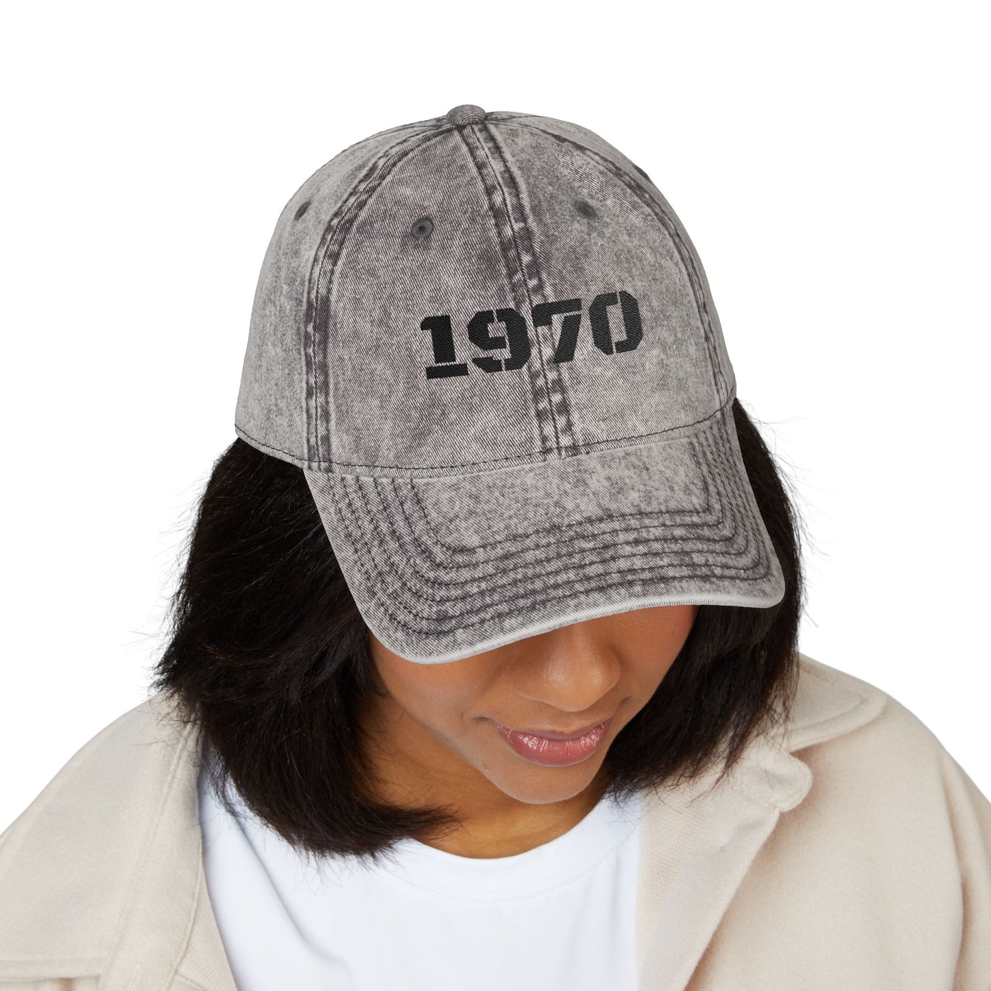 Vintage Embroidered Cap, Retro Baseball Hat, 70s Style Headwear, Gift for Dad, Casual Fashion Accessory - TRV