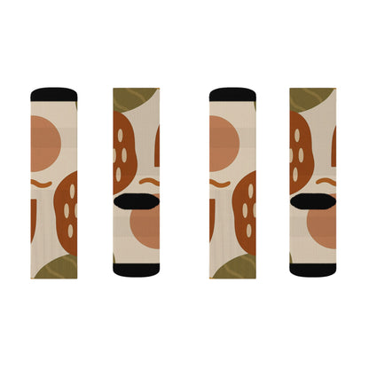 Abstract Floral Pattern Socks | Sublimation Crew Socks