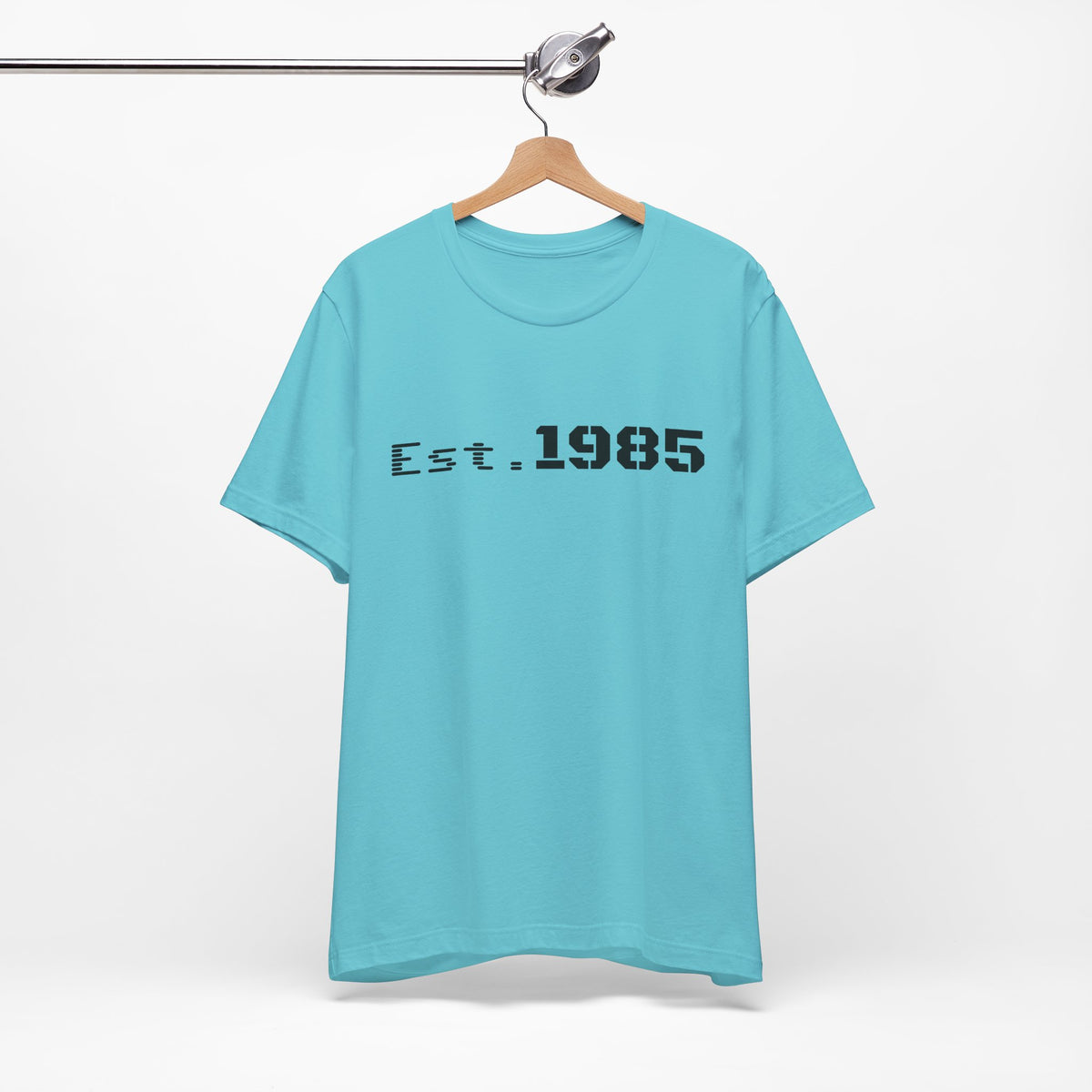 Vintage Est. 1985 graphic T-shirt by Printify featuring a retro design and year graphic on soft cotton fabric.