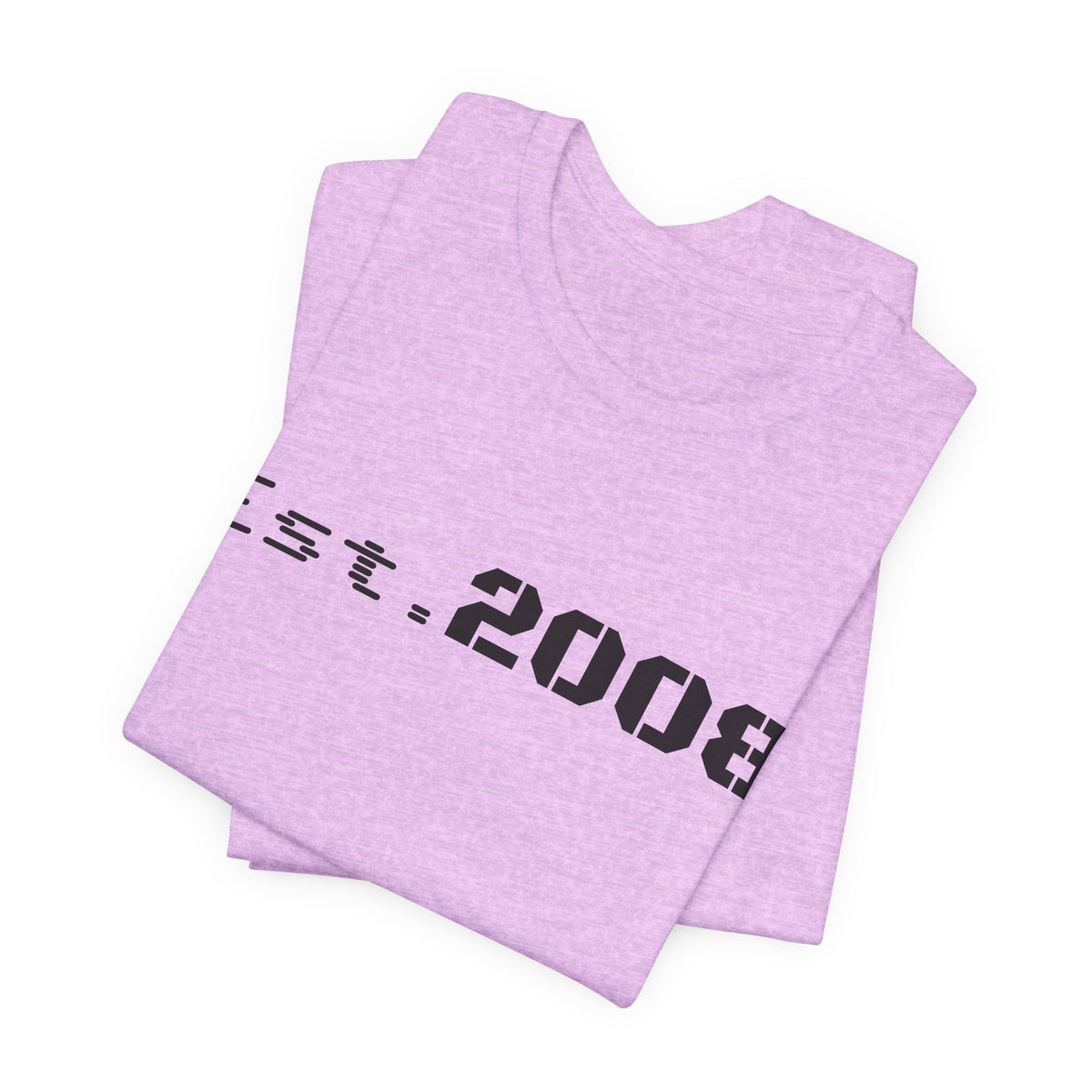 Black graphic T-shirt by Printify featuring "Established 2008" minimal design on the front, casual fit and soft fabric.