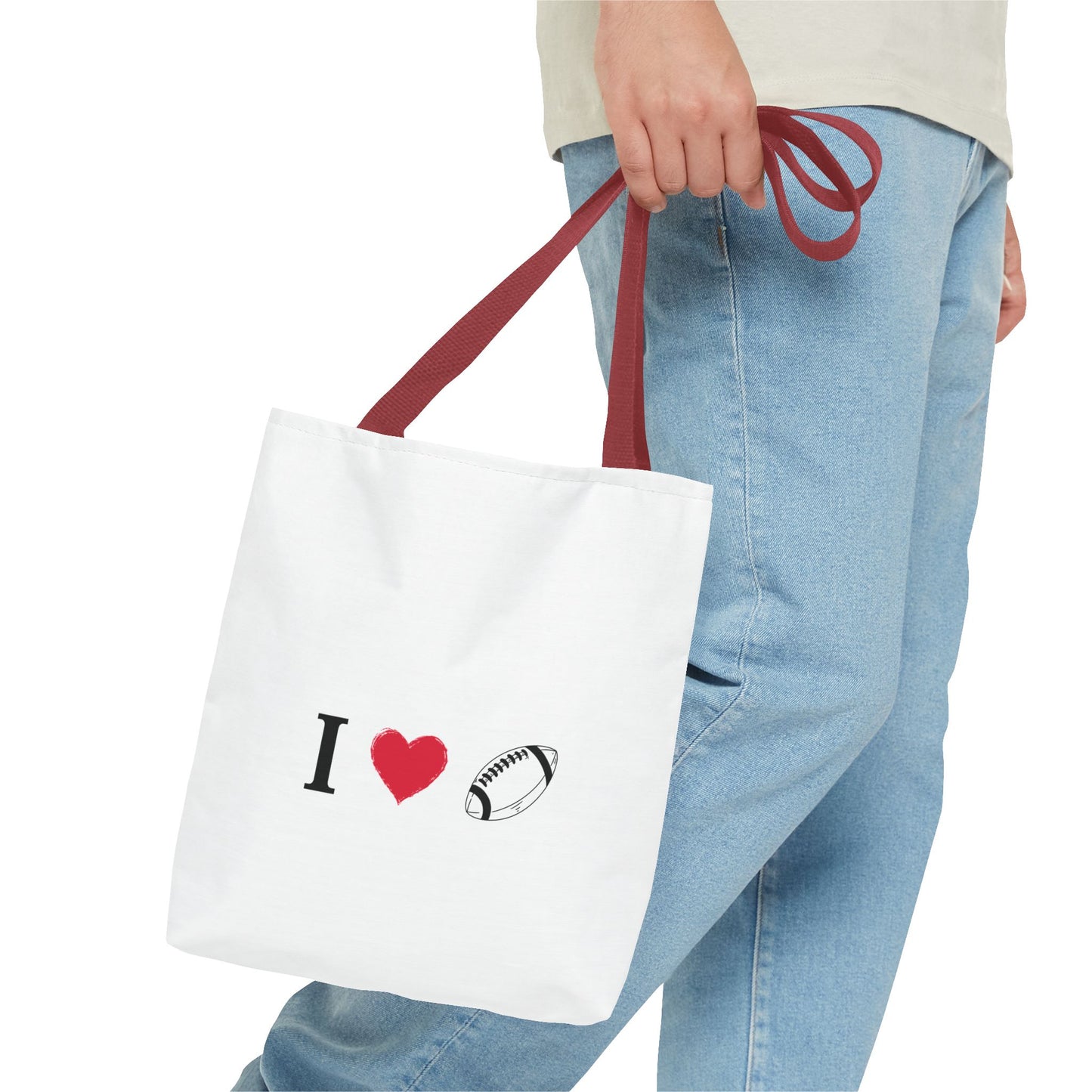 Football Lover's Tote Bag - Perfect for Game Day, Sports Events, Gifts for Fans, Eco-Friendly Carryall, Personal Use, Travel Bag - TRV