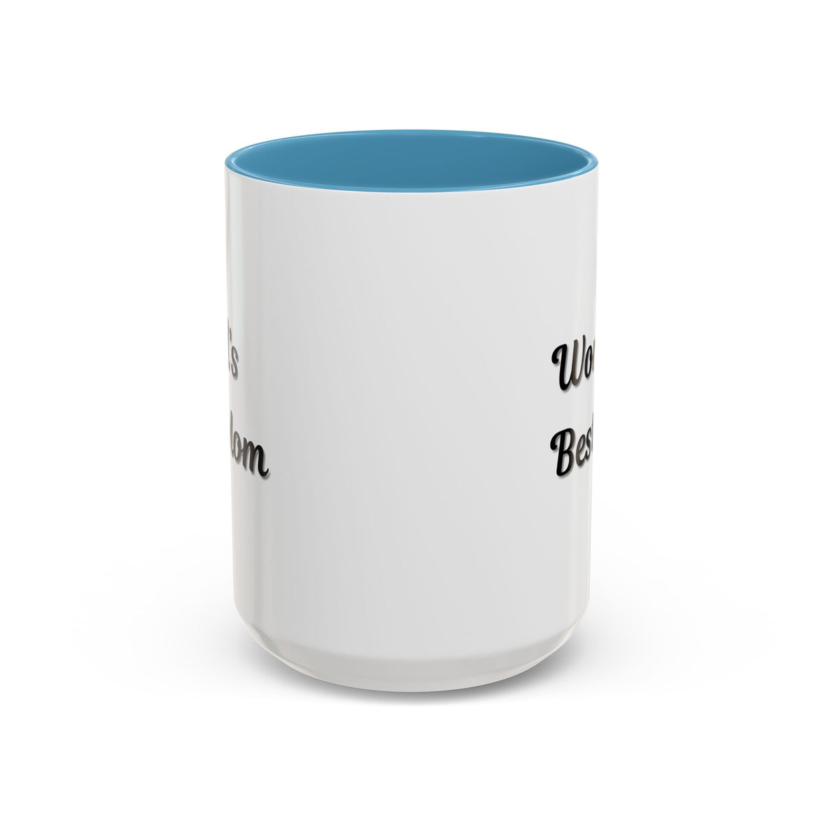 Black-Trim Ceramic Mug with "World's Best Mom" accent design, perfect for Mother's Day gift from Printify.