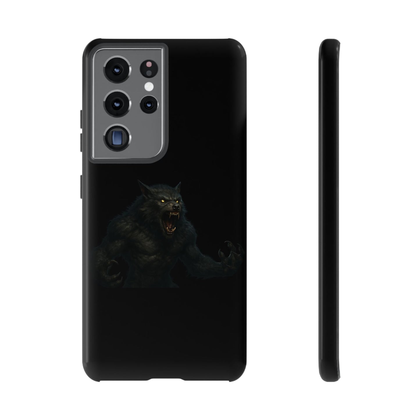 Werewolf Phone Case, Tough Cases, Black Panther Design, Gift for Animal Lovers, Phone Accessories, Fierce Phone Protection - TRV