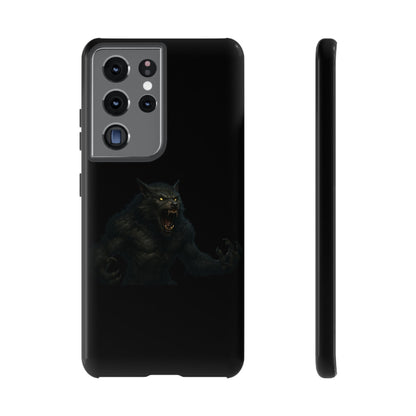 Werewolf Phone Case, Tough Cases, Black Panther Design, Gift for Animal Lovers, Phone Accessories, Fierce Phone Protection - TRV