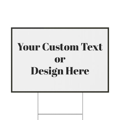 Customizable Plastic Yard Sign for Events, Personalized Outdoor Decor, Garden Signs, Party Signage, Announcement Displays - TRV
