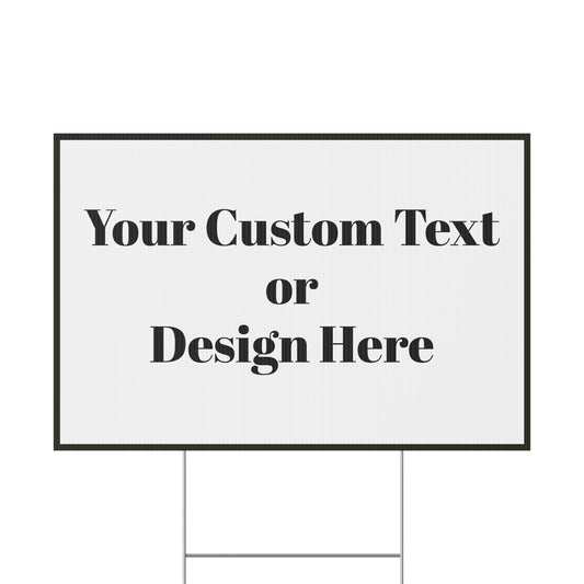 Customizable Plastic Yard Sign for Events, Personalized Outdoor Decor, Garden Signs, Party Signage, Announcement Displays - TRV