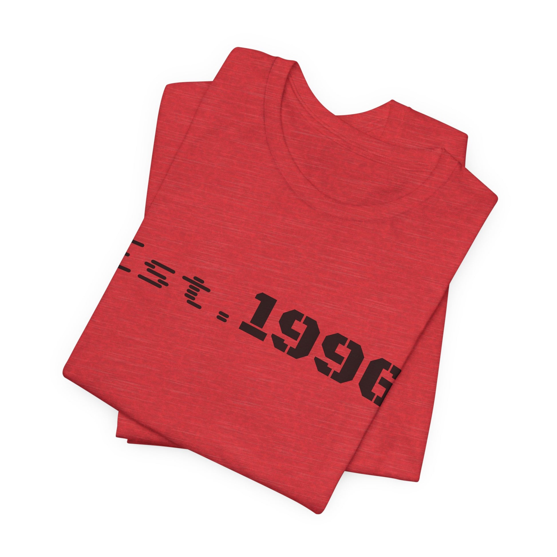 Vintage Est. 1996 T-shirt by Printify featuring a classic design, perfect for birth year birthday celebrations.